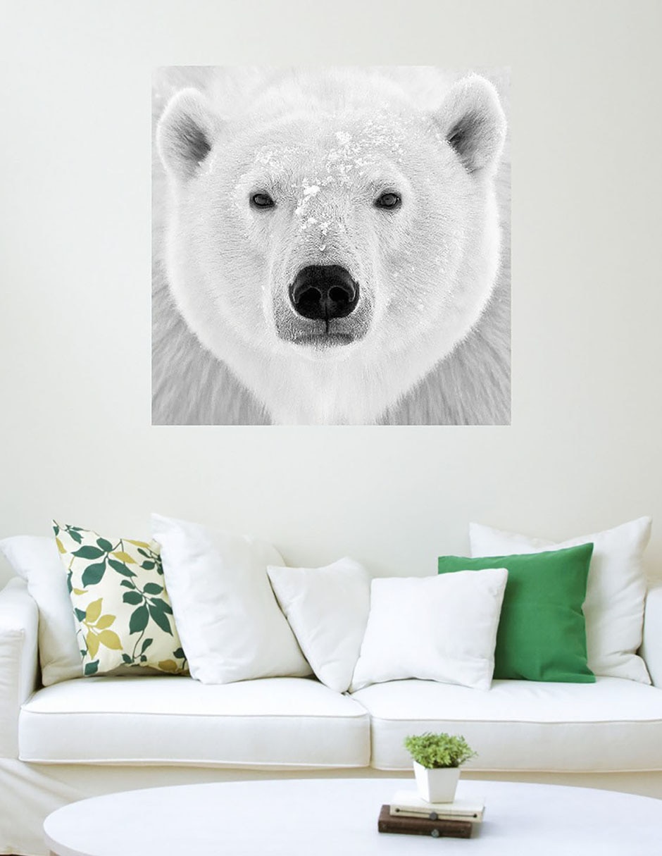 Cuadro decorativo Oso polar técnica mixta Vida Silvestre 5