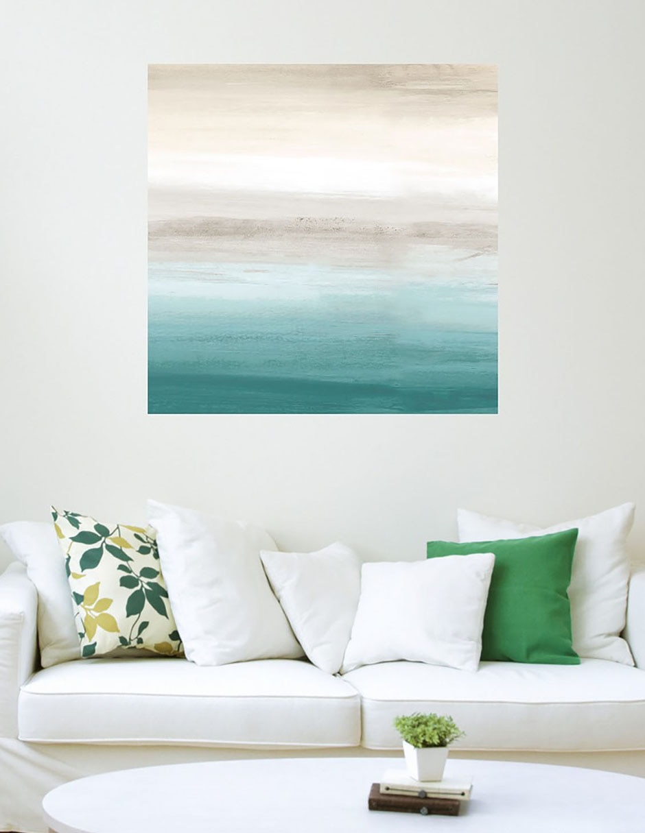 Cuadro decorativo Paisaje turquesa III técnica mixta Playas 5
