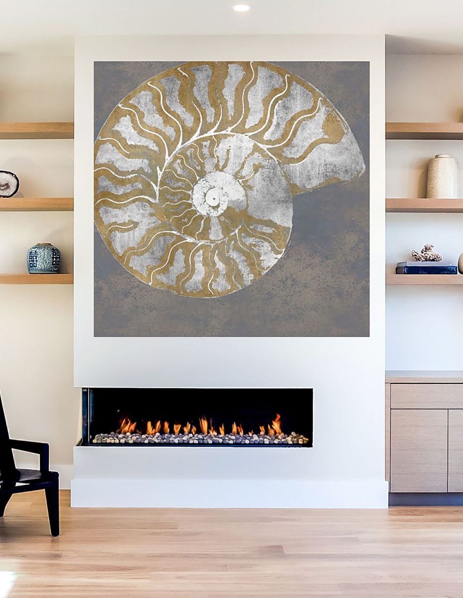 Cuadro decorativo Nautilo I técnica mixta Animales Marinos 7