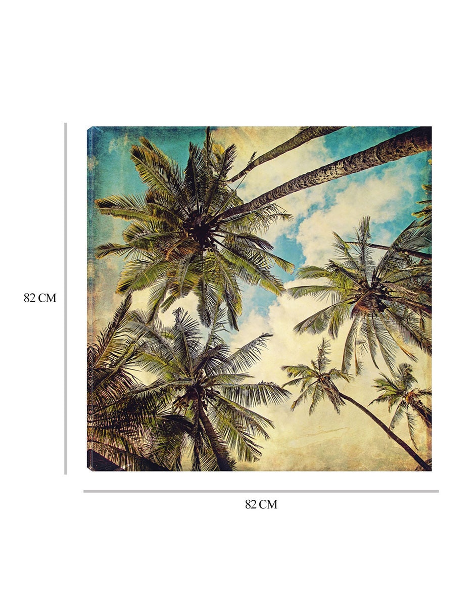 Cuadro decorativo Palmas de Islas Kauai técnica mixta Palmas 8
