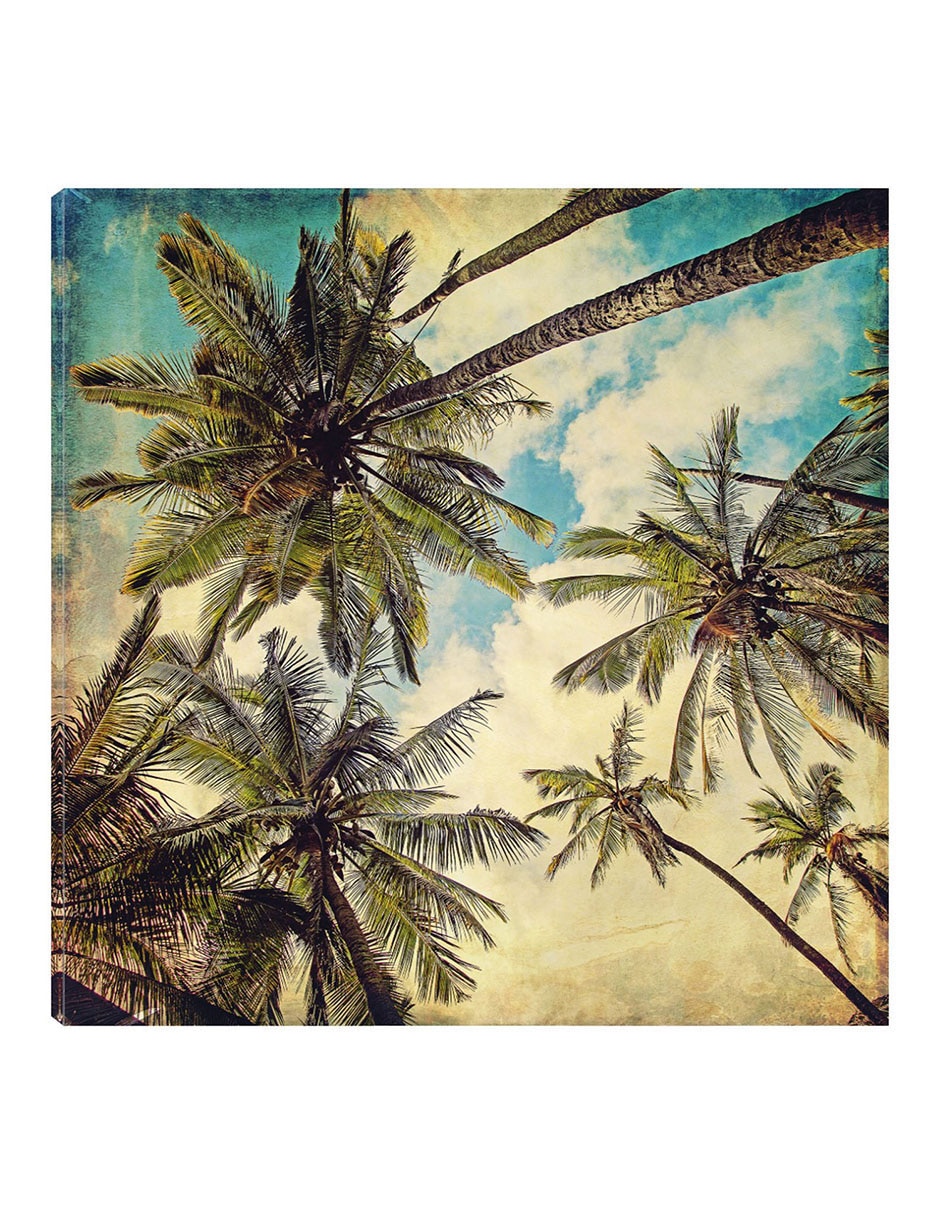 Cuadro decorativo Palmas de Islas Kauai técnica mixta Palmas