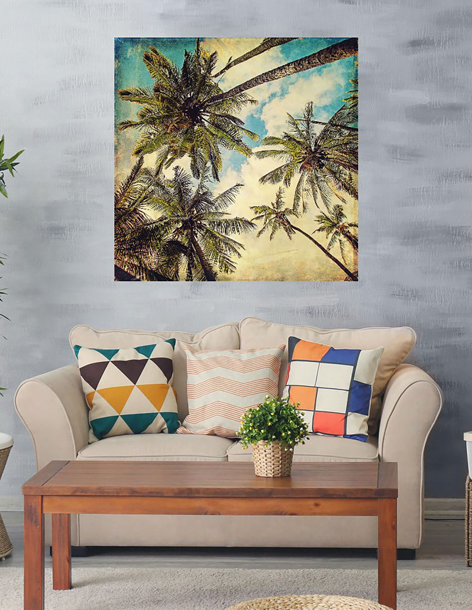 Cuadro decorativo Palmas de Islas Kauai técnica mixta Palmas 4