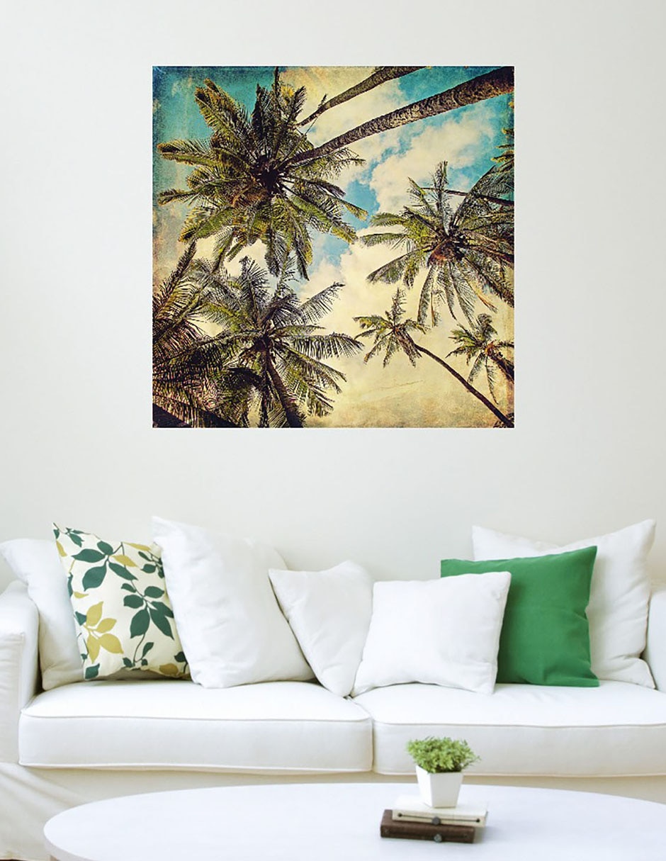 Cuadro decorativo Palmas de Islas Kauai técnica mixta Palmas 5