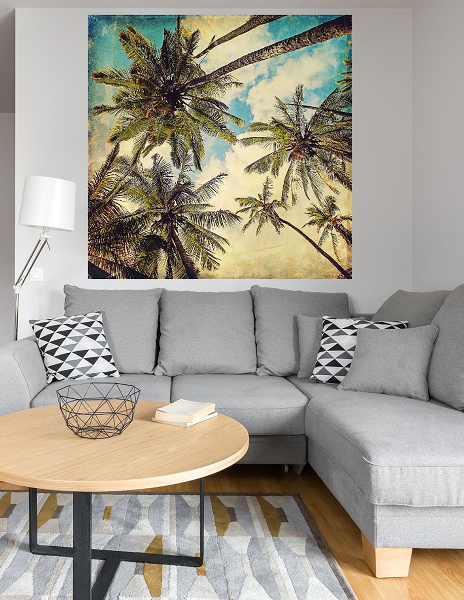 Cuadro decorativo Palmas de Islas Kauai técnica mixta Palmas 6