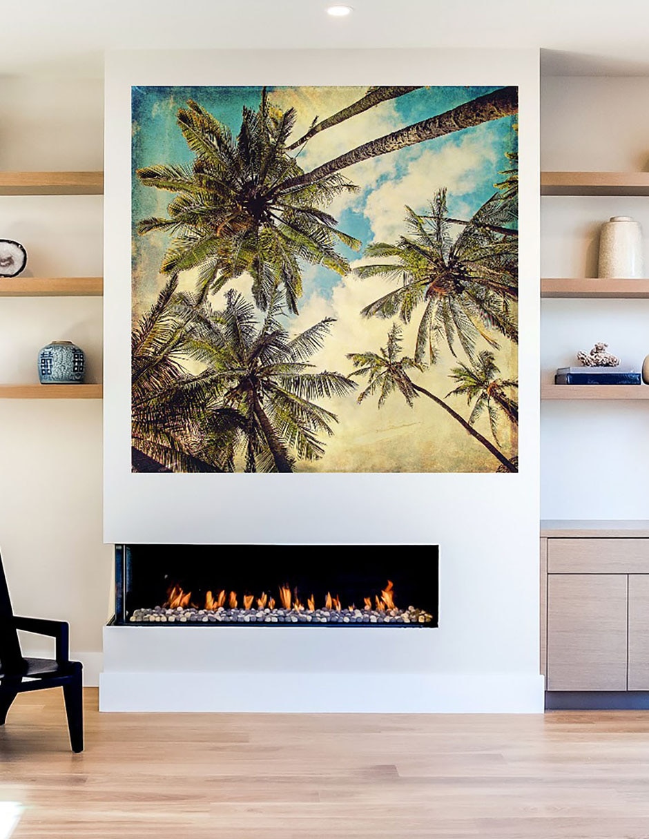 Cuadro decorativo Palmas de Islas Kauai técnica mixta Palmas 7