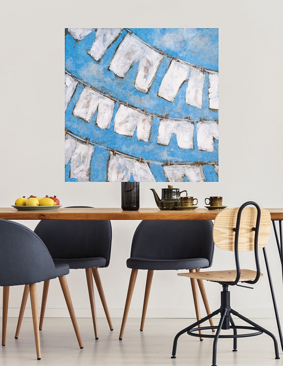 Cuadro decorativo Lino seco I técnica mixta Divertido 6