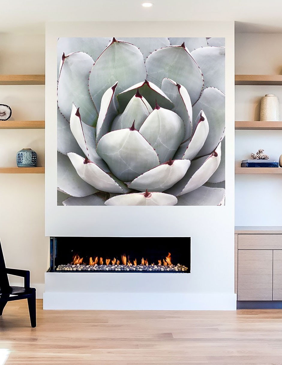 Cuadro decorativo Gris desértico técnica mixta Floración 7