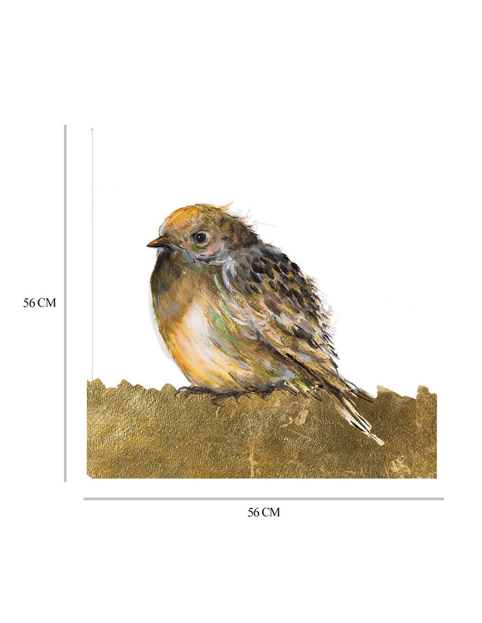 Cuadro decorativo Pájaro de oro técnica mixta Aves Silvestres 2