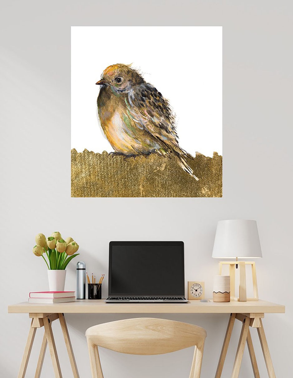 Cuadro decorativo Pájaro de oro técnica mixta Aves Silvestres 4