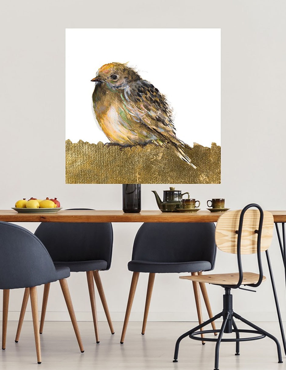 Cuadro decorativo Pájaro de oro técnica mixta Aves Silvestres 5