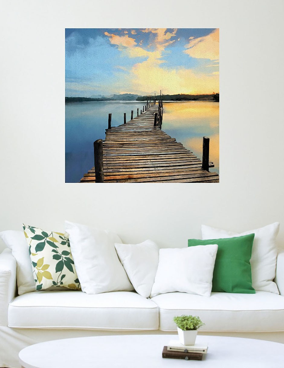 Cuadro decorativo Muelle del atardecer técnica mixta Lagos 5