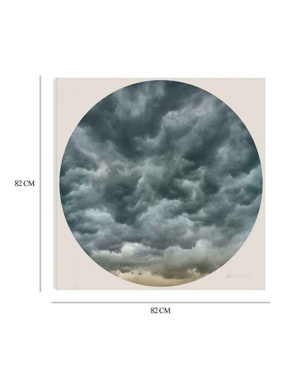 Cuadro decorativo Nubes en círculo III técnica mixta Inspiración 8