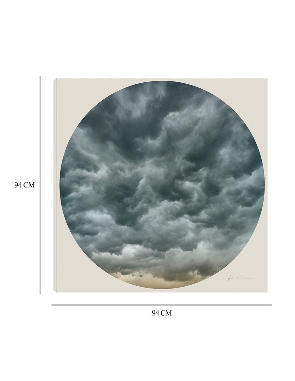 Cuadro decorativo Nubes en círculo III técnica mixta Inspiración 2