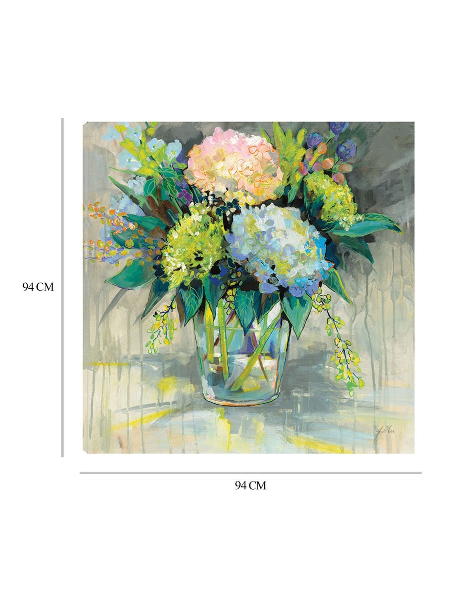 Cuadro decorativo Hortensias del jardín técnica mixta Floreros 8