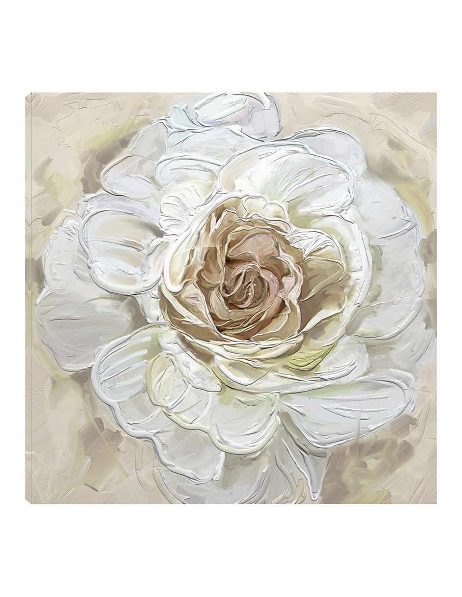 Cuadro decorativo Oro rosa radiante técnica mixta Floración Cuadro decorativo Oro rosa radiante técnica mixta Floración