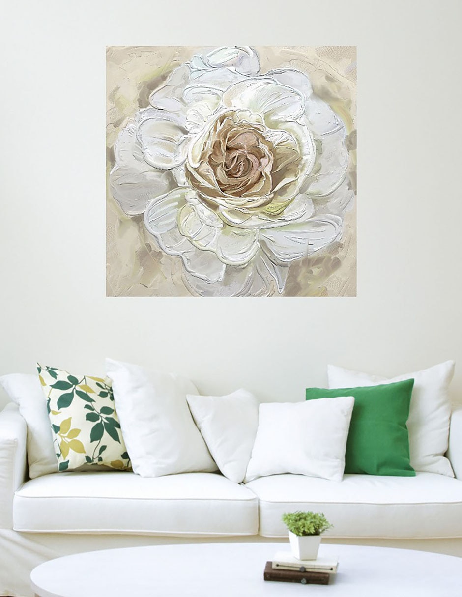 Cuadro decorativo Oro rosa radiante técnica mixta Floración 6
