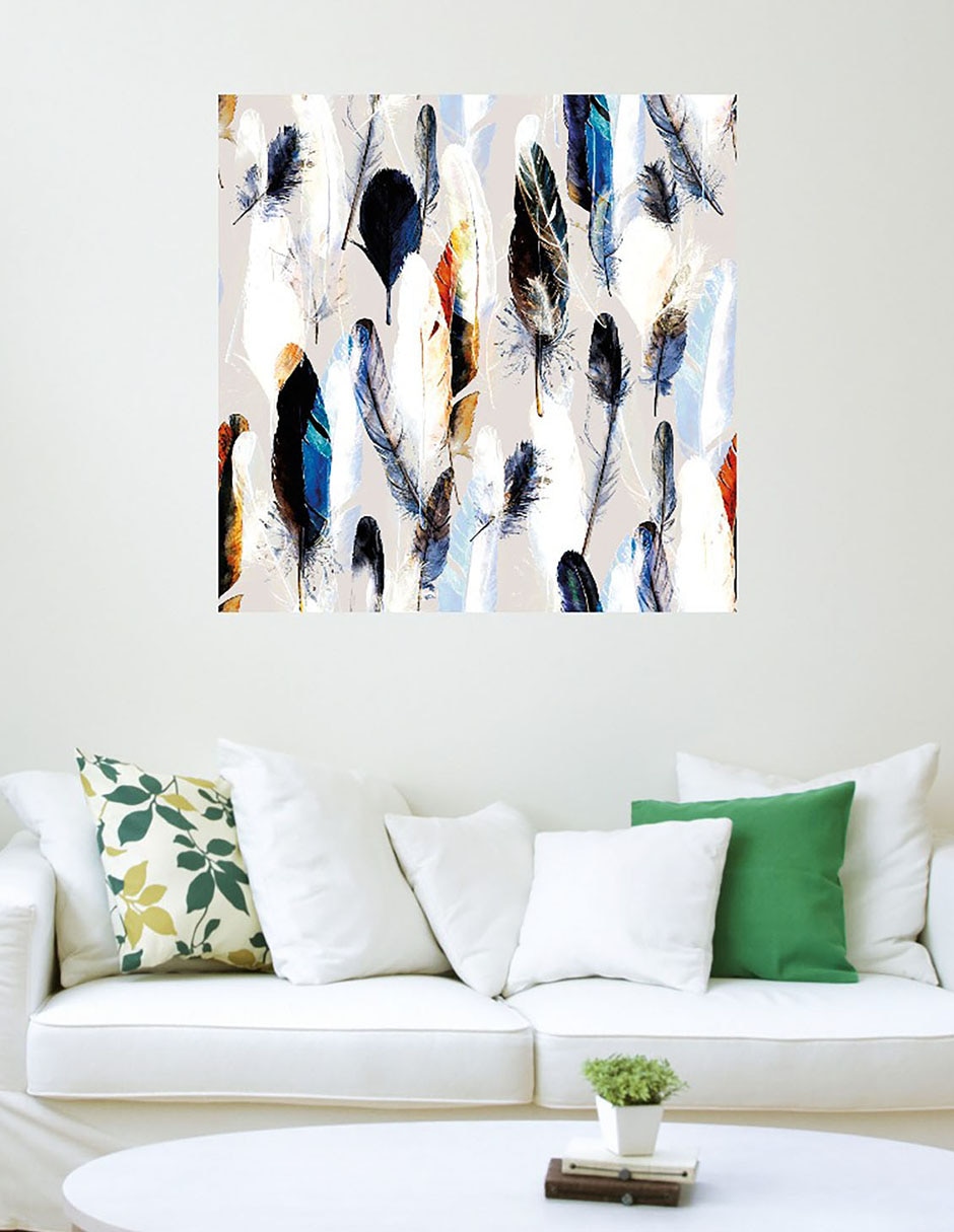 Cuadro decorativo Paleta de plumas técnica mixta Objetos 5