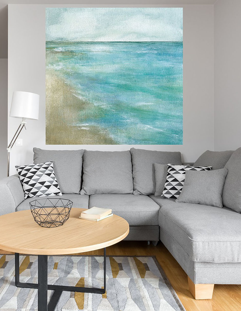 Cuadro decorativo Mareas suaves técnica mixta Playas 6