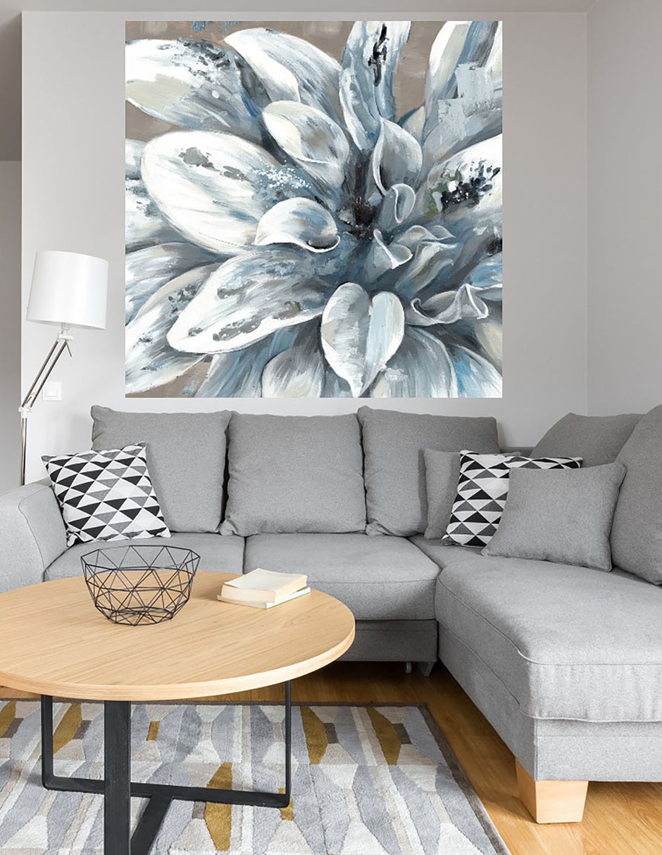 Cuadro decorativo Primavera plateada I técnica mixta Floración 6