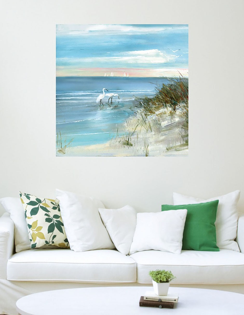 Cuadro decorativo Pesca en la orilla técnica mixta Playas 5