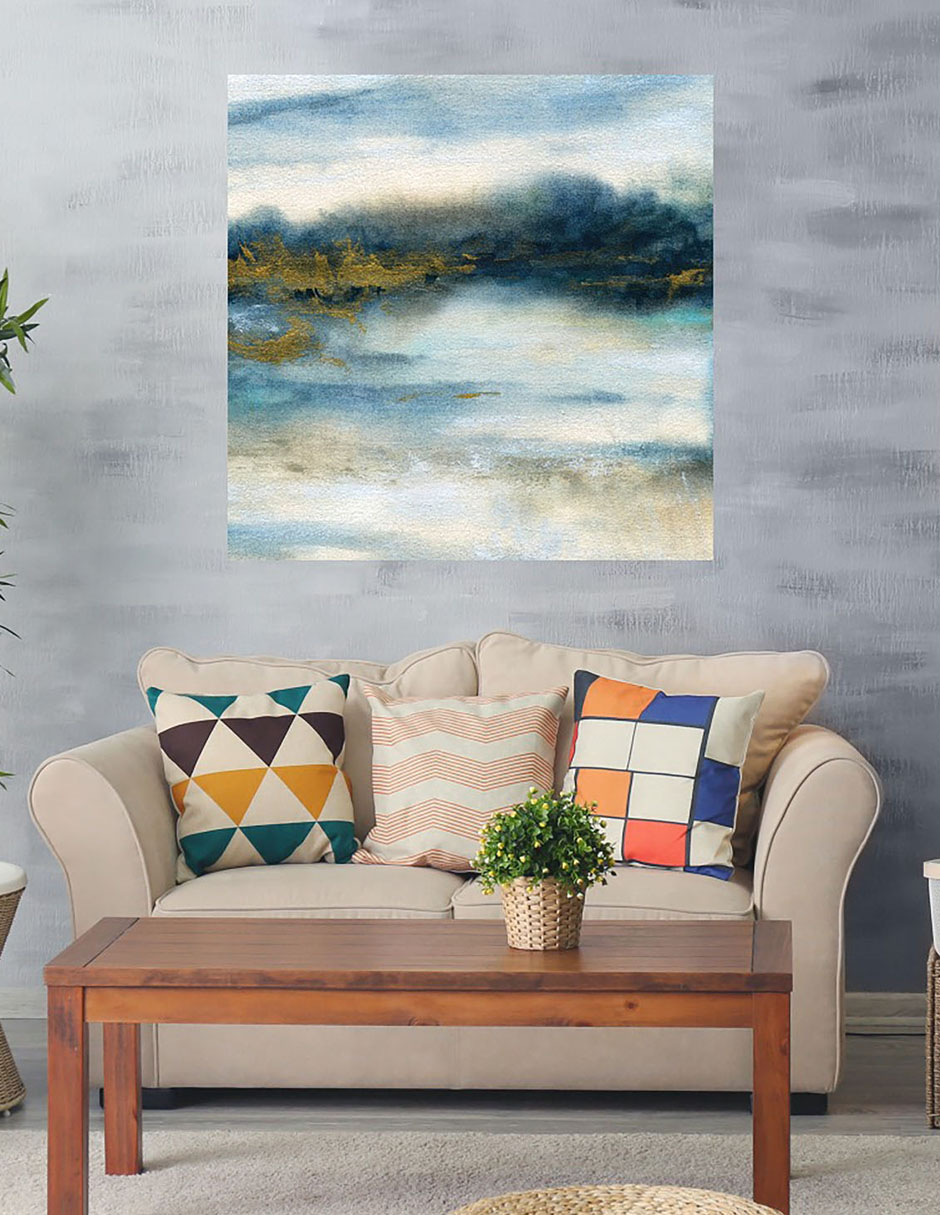 Cuadro decorativo Tierra pantanosa doradas técnica mixta Inspiración 4
