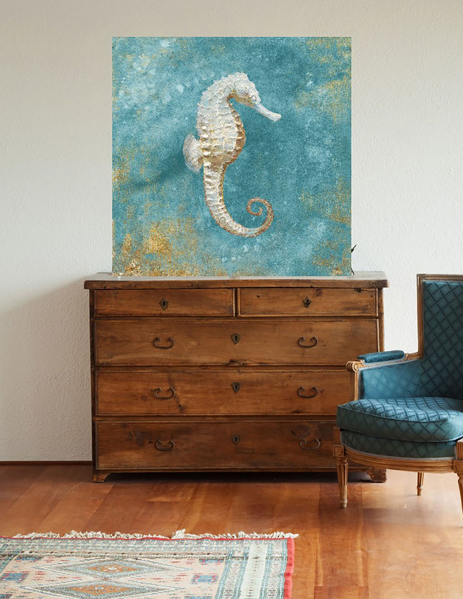Cuadro decorativo Tesoros del mar I técnica mixta Animales Marinos 4