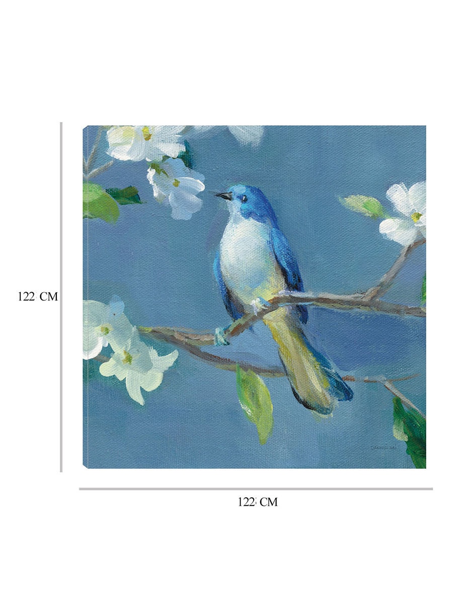 Cuadro decorativo Primavera en el vecindario III técnica mixta Aves Silvestres 8