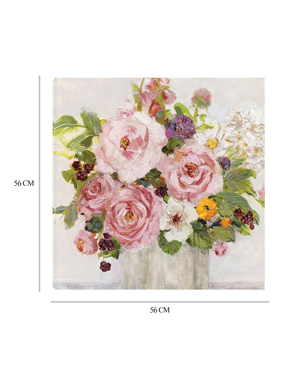 Cuadro decorativo Ruborisarse I técnica mixta Floral 2