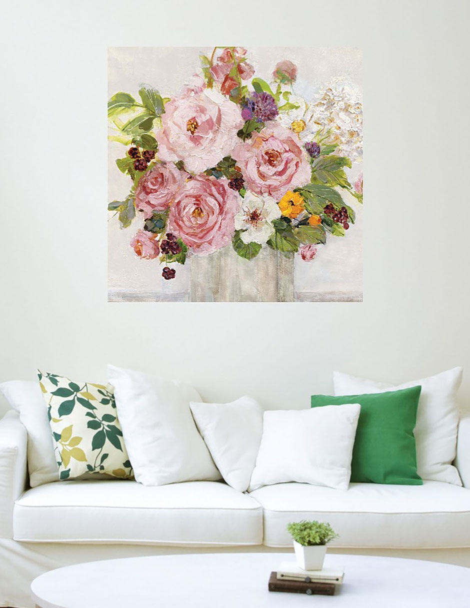 Cuadro decorativo Ruborisarse I técnica mixta Floral 5