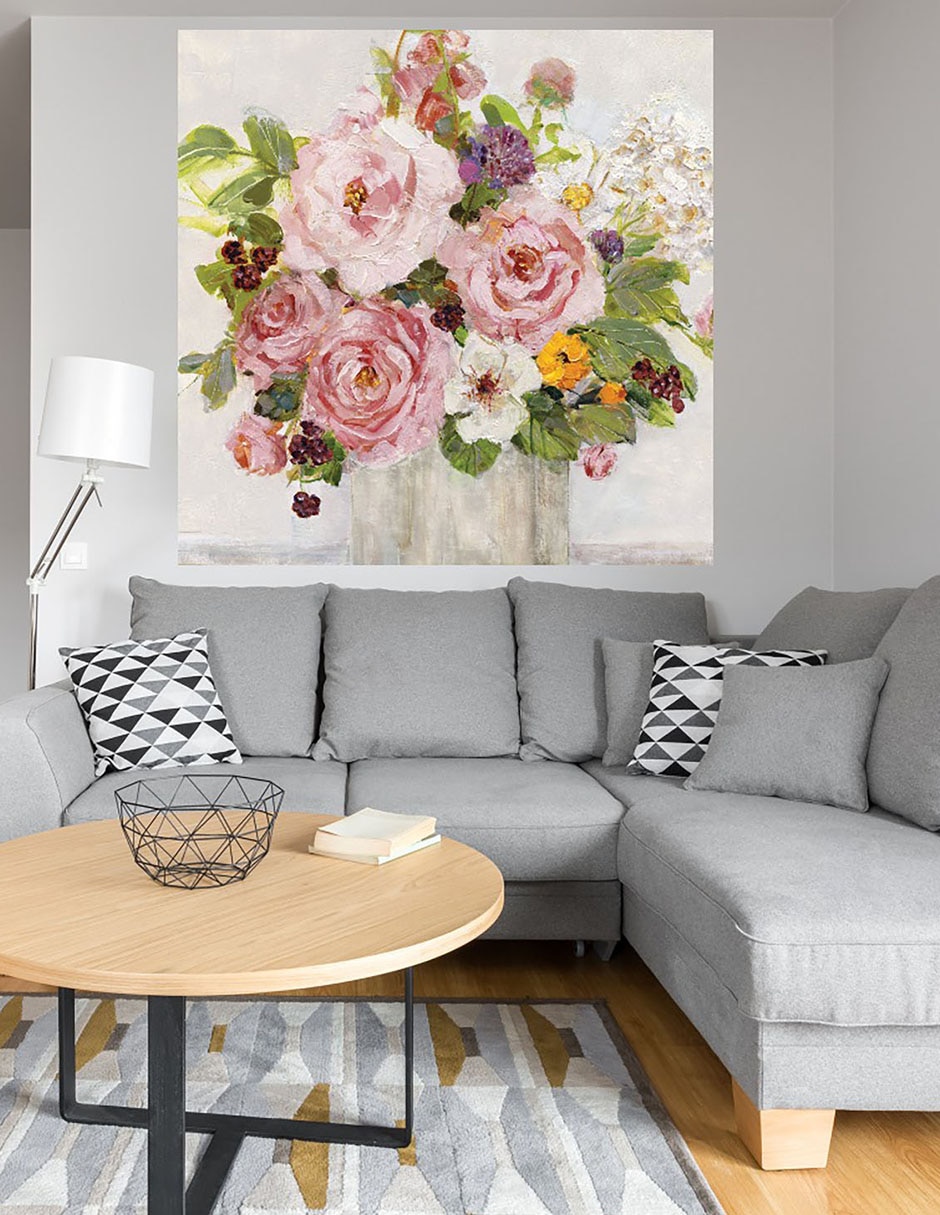 Cuadro decorativo Ruborisarse I técnica mixta Floral 6