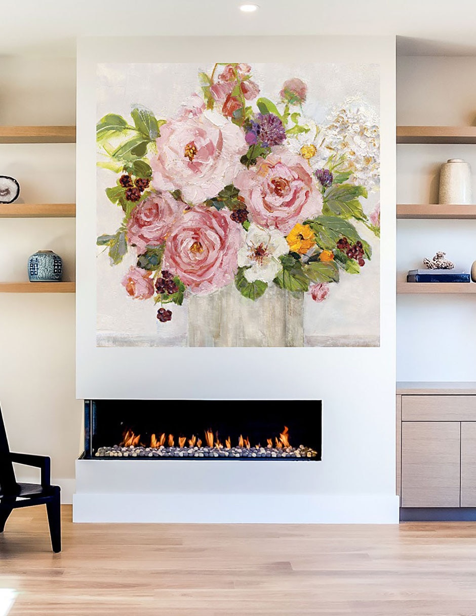 Cuadro decorativo Ruborisarse I técnica mixta Floral 7