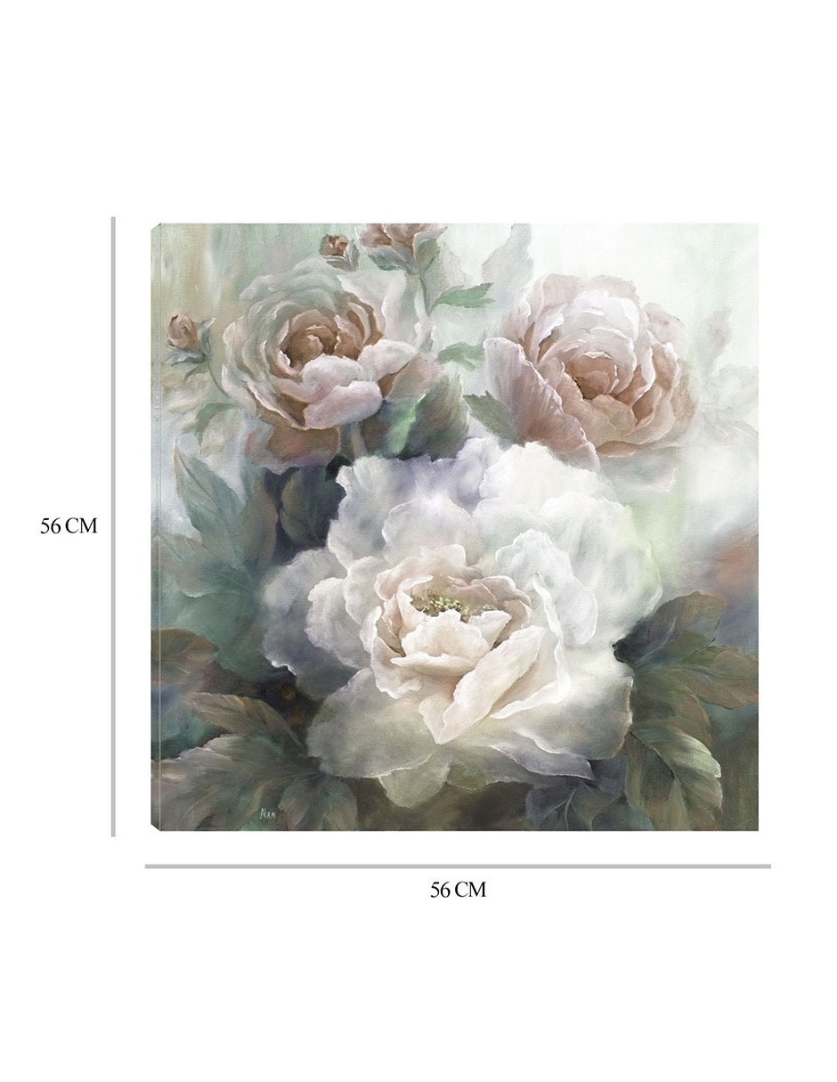 Cuadro decorativo Rosas blancas III técnica mixta Floración 8