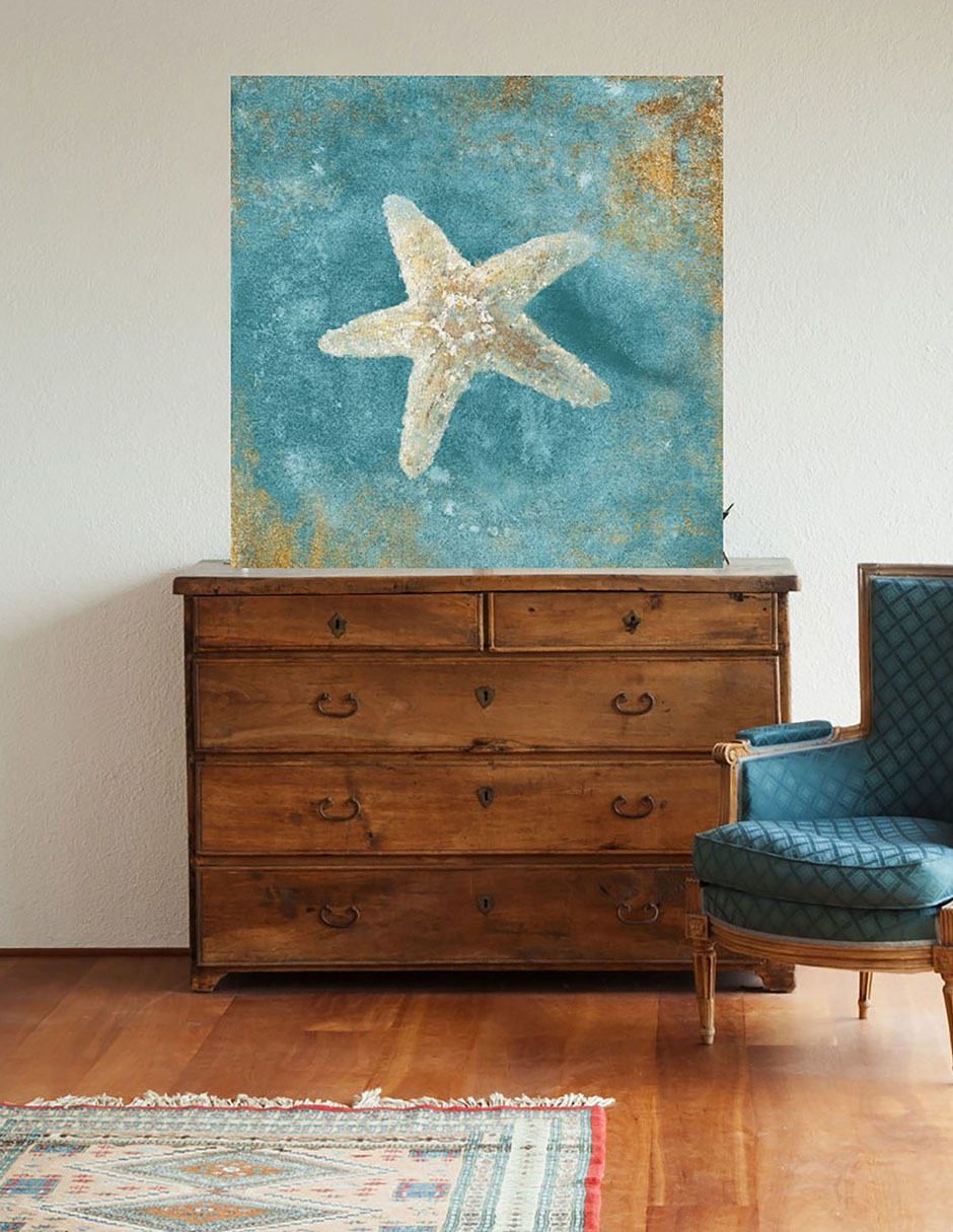 Cuadro decorativo Tesoros del Mar IV técnica mixta Animales Marinos 4