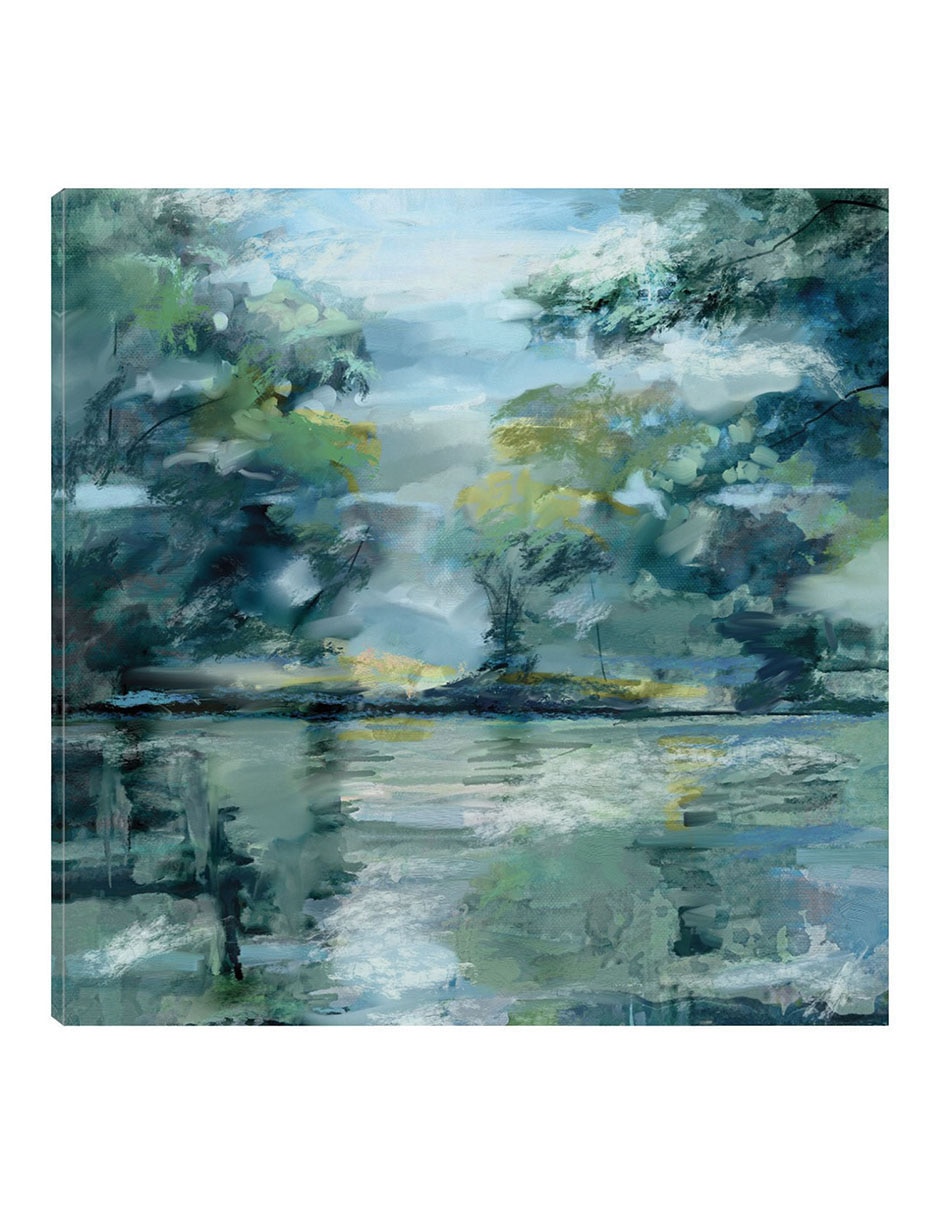 Cuadro decorativo Vista de la orilla del lago técnica mixta Lagos Cuadro decorativo Vista de la orilla del lago técnica mixta Lagos