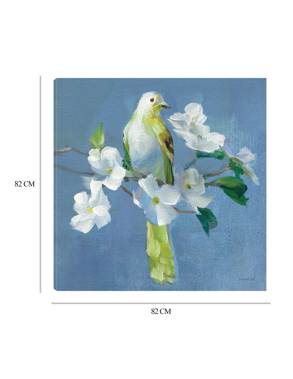 Cuadro decorativo Primavera en el vecindario II técnica mixta Aves Silvestres 3