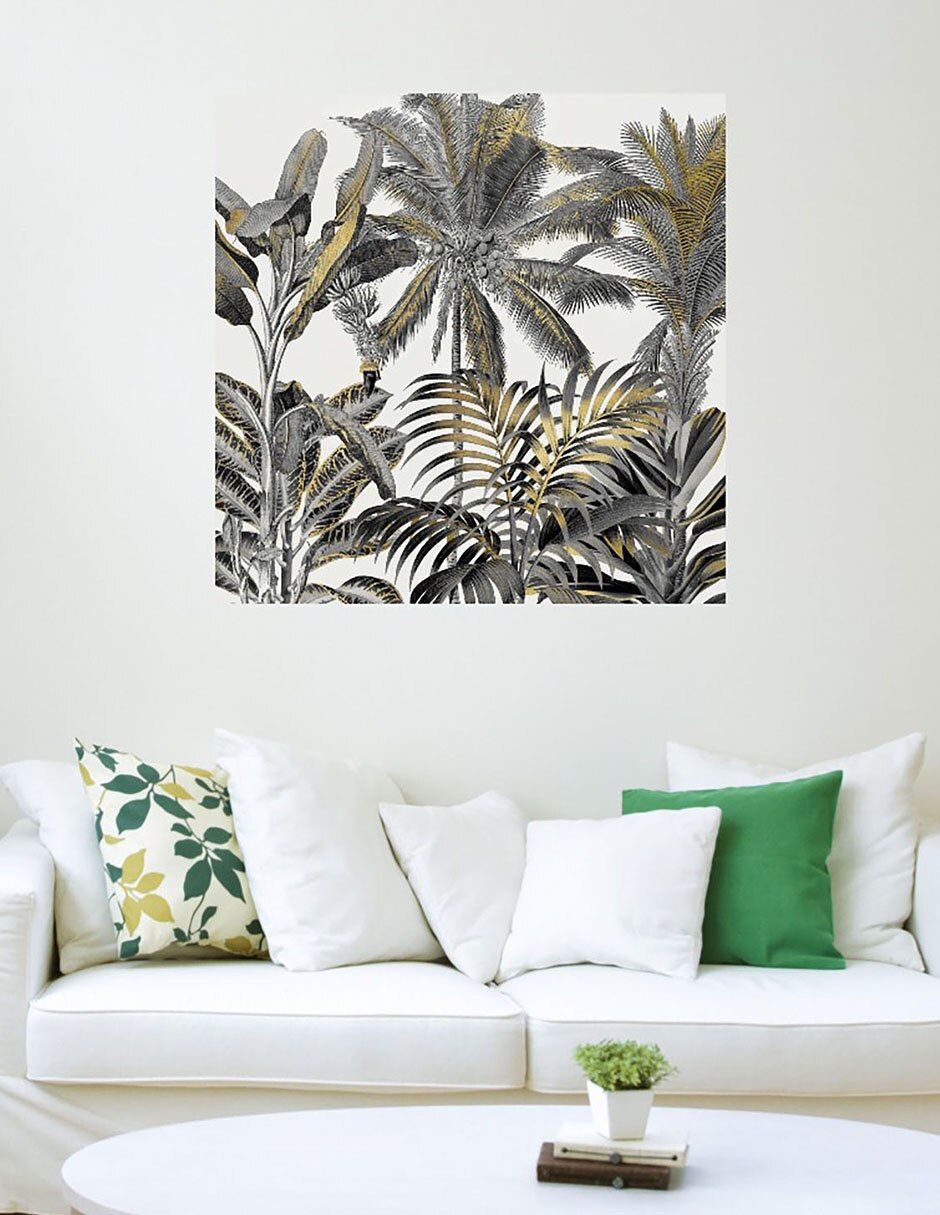 Cuadro decorativo Zona tropical de oro técnica mixta Trópico 5