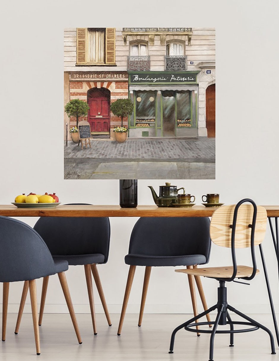 Cuadro decorativo Tienda francesa I técnica mixta Lugares 5