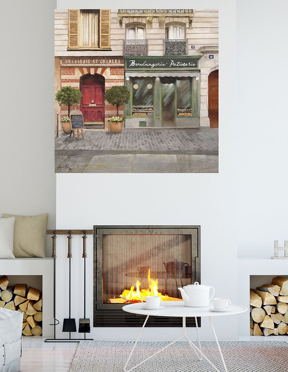 Cuadro decorativo Tienda francesa I técnica mixta Lugares 6