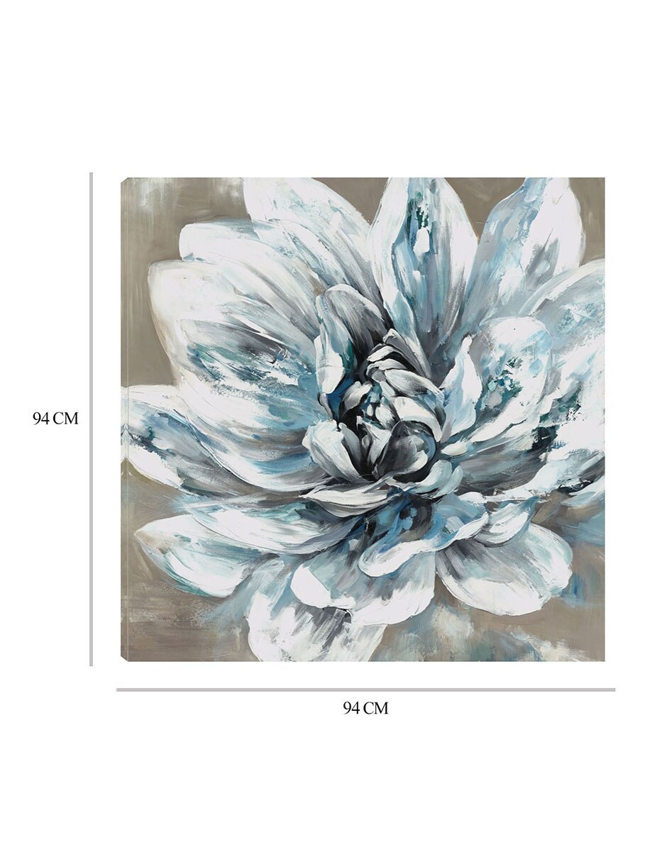 Cuadro decorativo Primavera plateada IV técnica mixta Floración 3