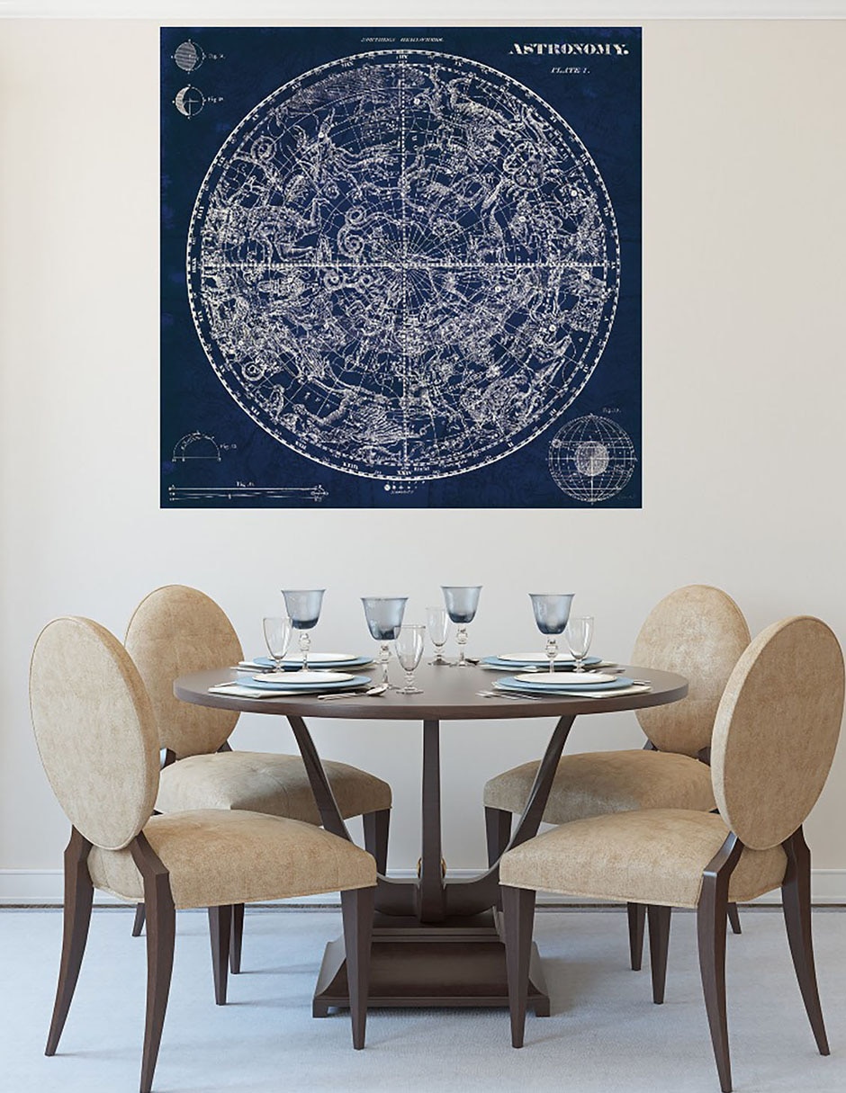 Cuadro decorativo Plano celestial técnica mixta Mapas 6
