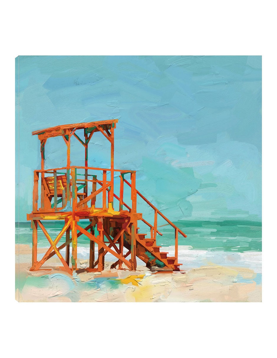 Cuadro decorativo Salvavidas técnica mixta Playas Cuadro decorativo Salvavidas técnica mixta Playas