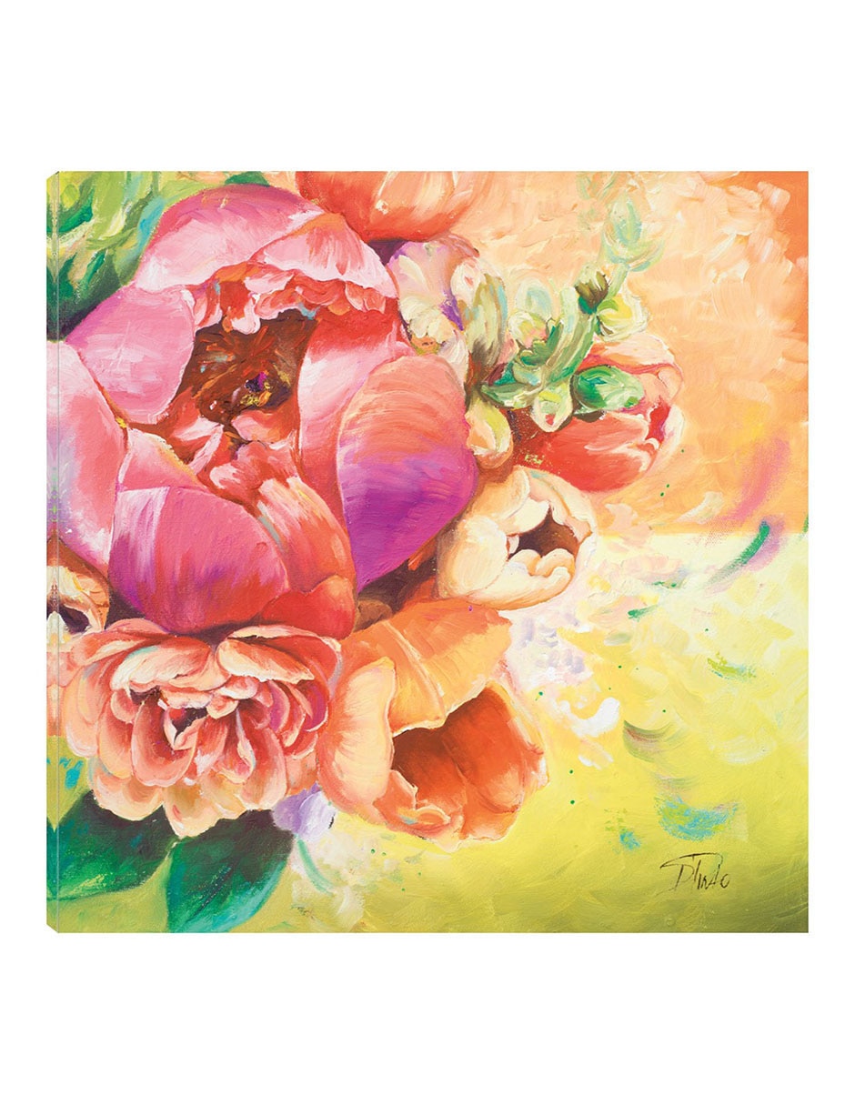 Cuadro decorativo Ramo de peonias I técnica mixta Arreglo Floral Cuadro decorativo Ramo de peonias I técnica mixta Arreglo Floral