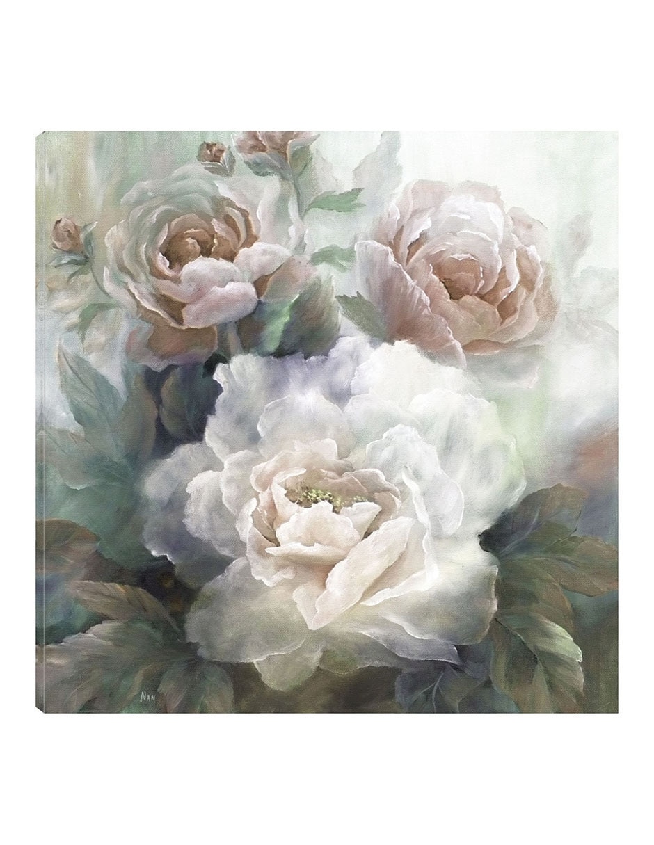 Cuadro decorativo Rosas blancas III técnica mixta Floración