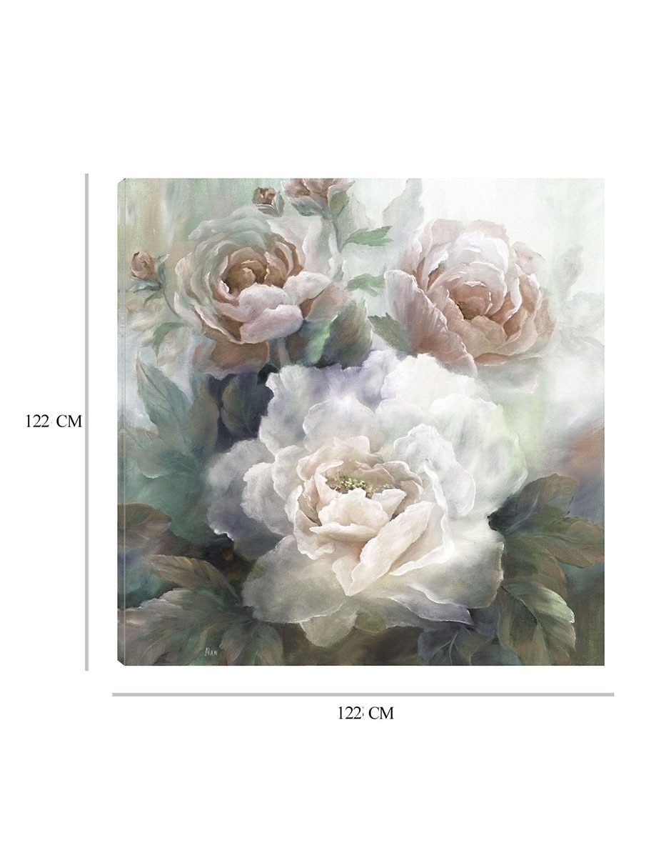 Cuadro decorativo Rosas blancas III técnica mixta Floración 3