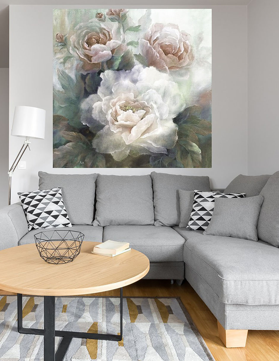 Cuadro decorativo Rosas blancas III técnica mixta Floración 6
