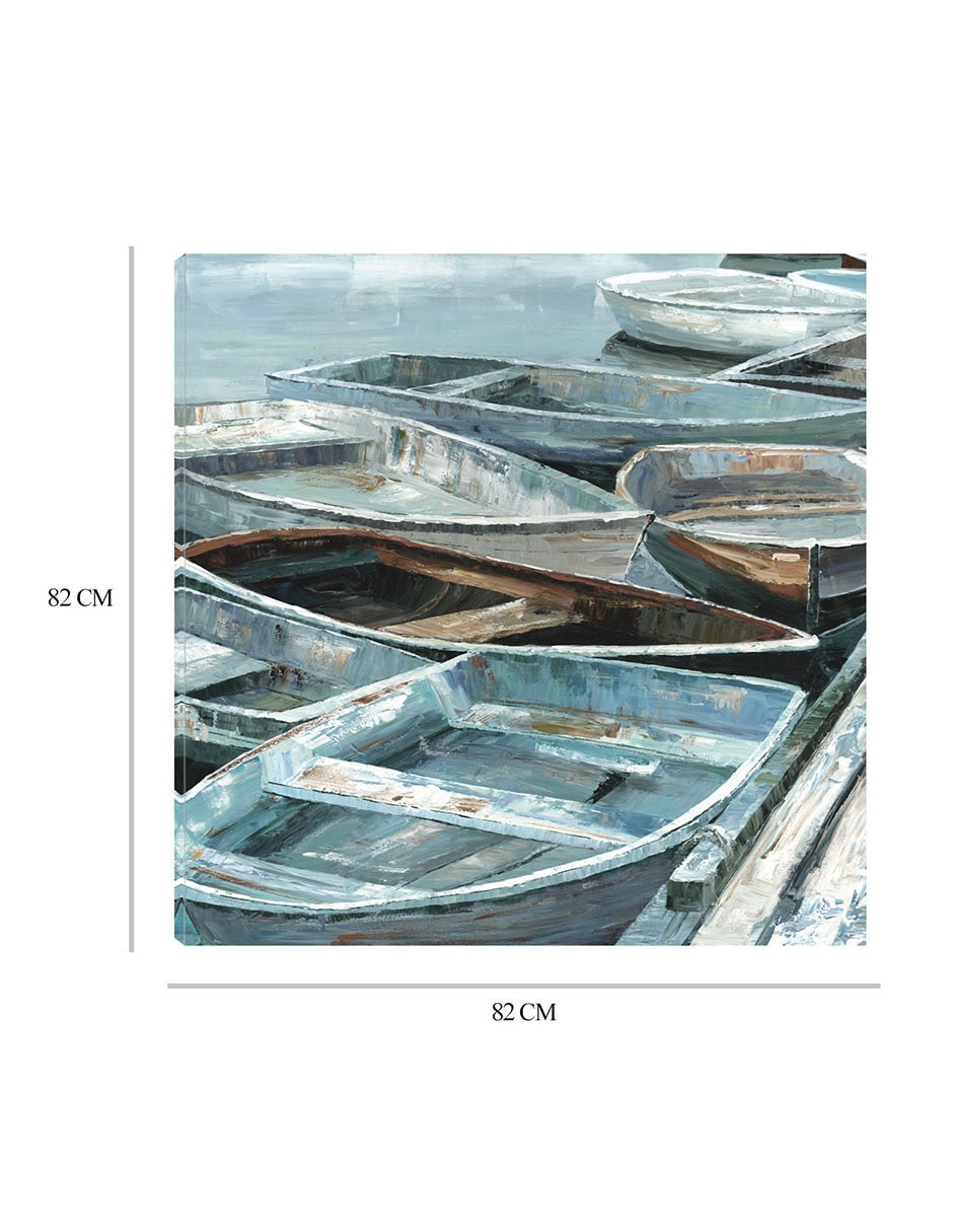 Cuadro decorativo Remo I suave técnica mixta Muelles 8