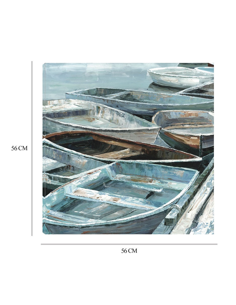 Cuadro decorativo Remo I suave técnica mixta Muelles 3