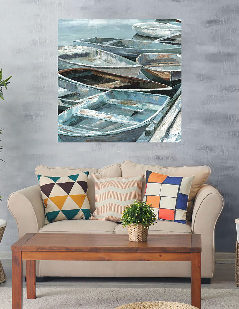 Cuadro decorativo Remo I suave técnica mixta Muelles 4