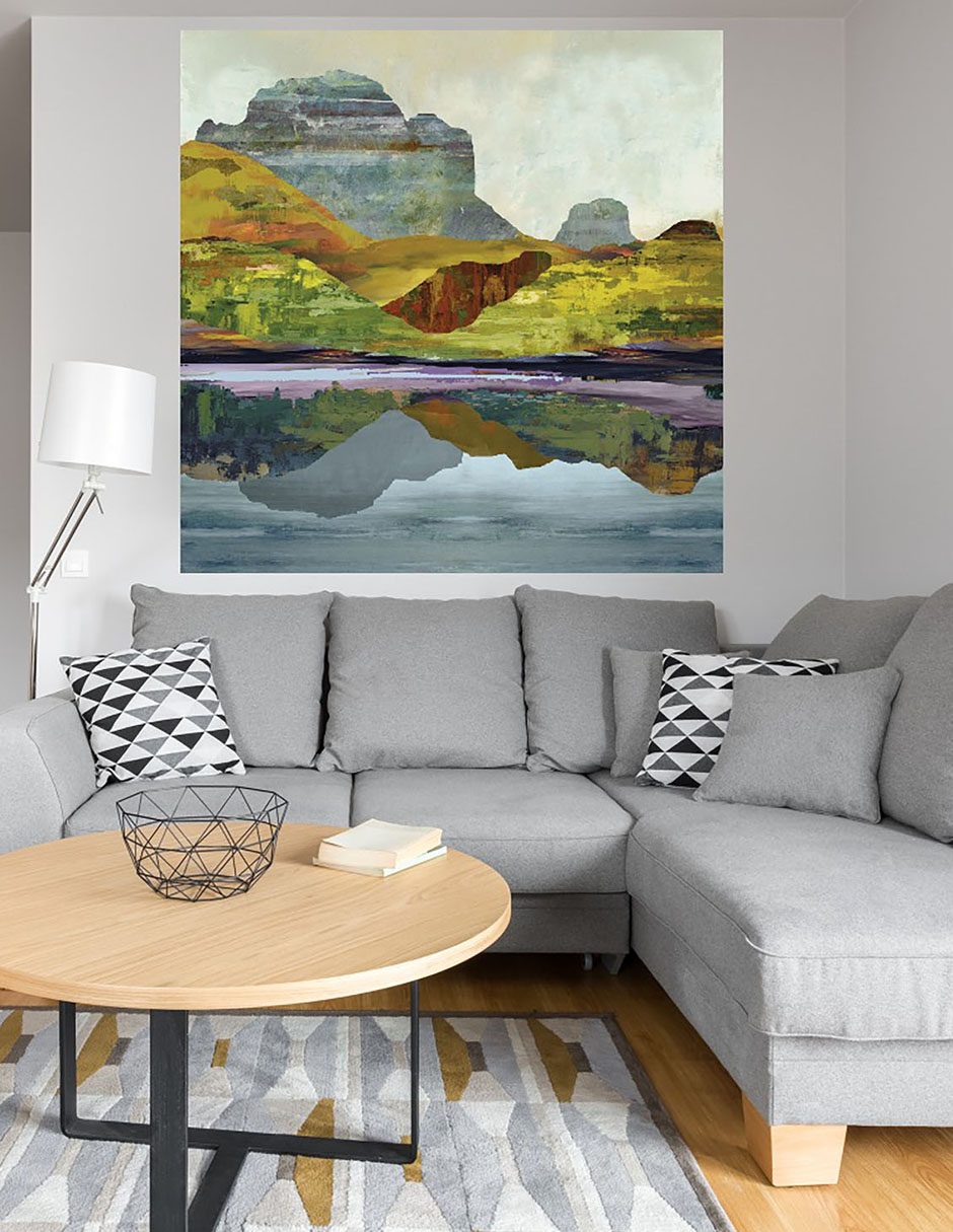 Cuadro decorativo Pico de águila técnica mixta Lagos 6