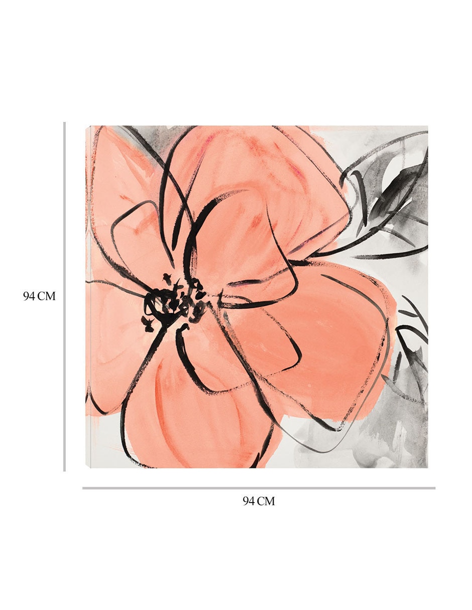 Cuadro decorativo Rosa Café II técnica mixta Floración 8